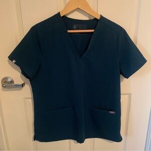 Figs Teal Scrub Top